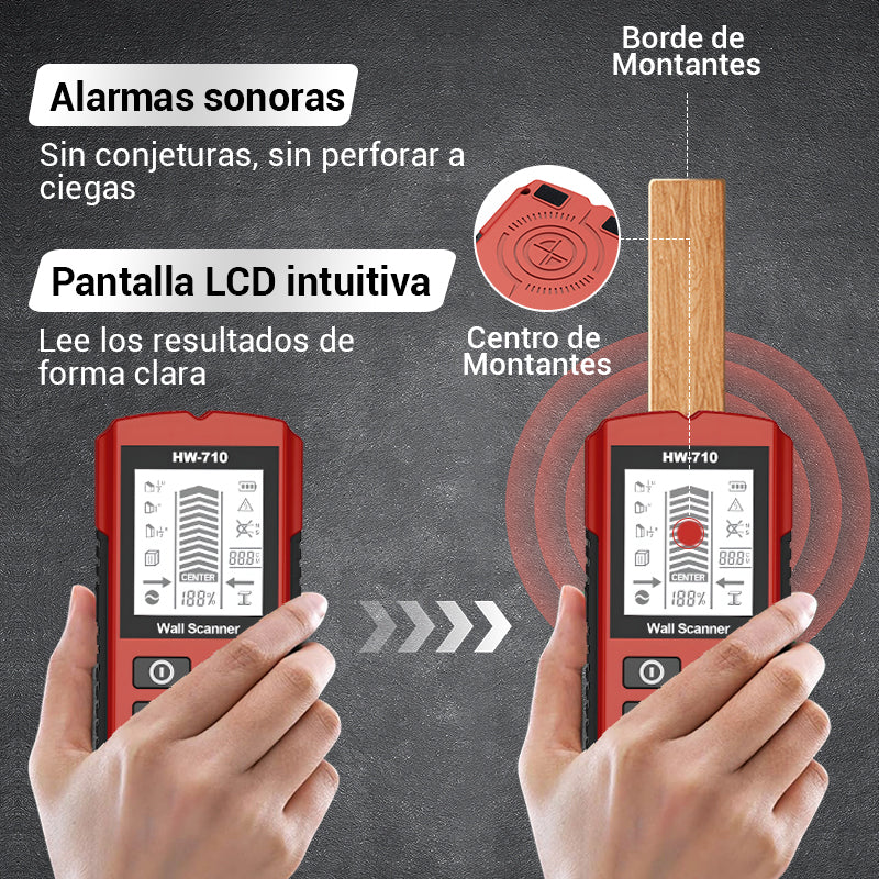 Detector de Pared Portátil Multifuncional