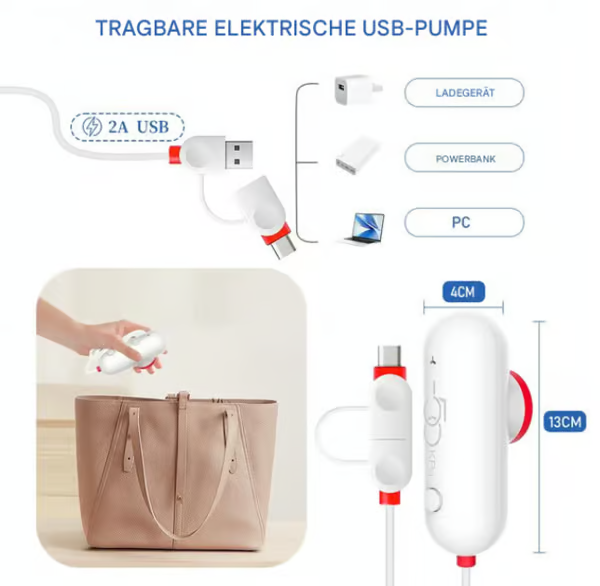 🔥Pack de 6 Bolsas de Compresión para Aspiradora Eléctrica USB - ¡Ahorra Espacio, Viaja Ligero!