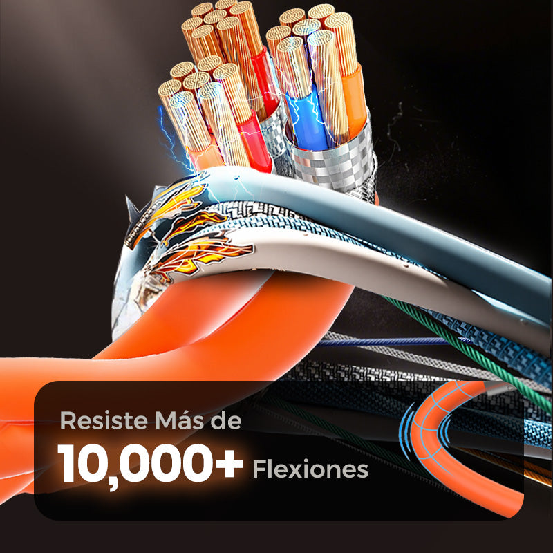 Cable de Carga Rápida 3 en 1 de 120 W con Giro de 180°