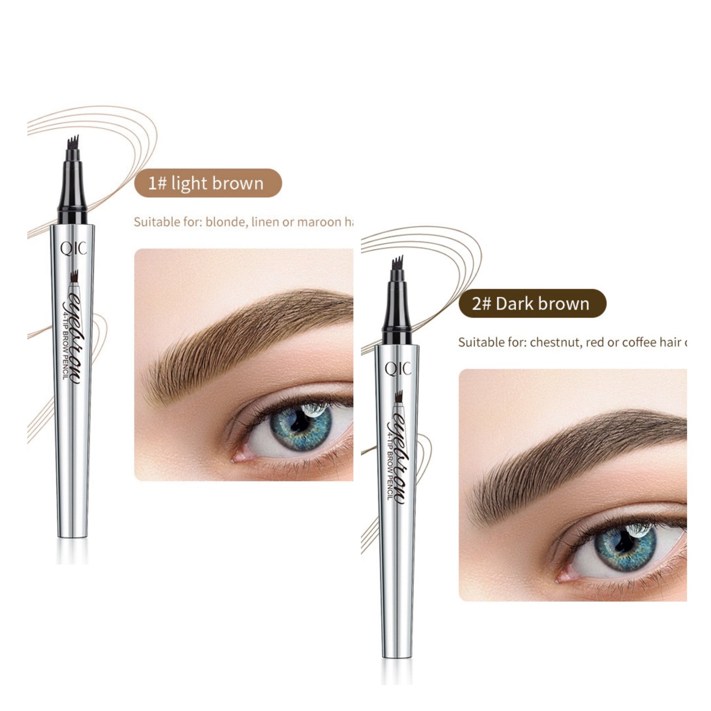 💥COMPRA 1 RECIBE 1 GRATIS🎉Lápiz de cejas de alta calidad 3D impermeable microblading 4 punta de tenedor lápiz de tatuaje