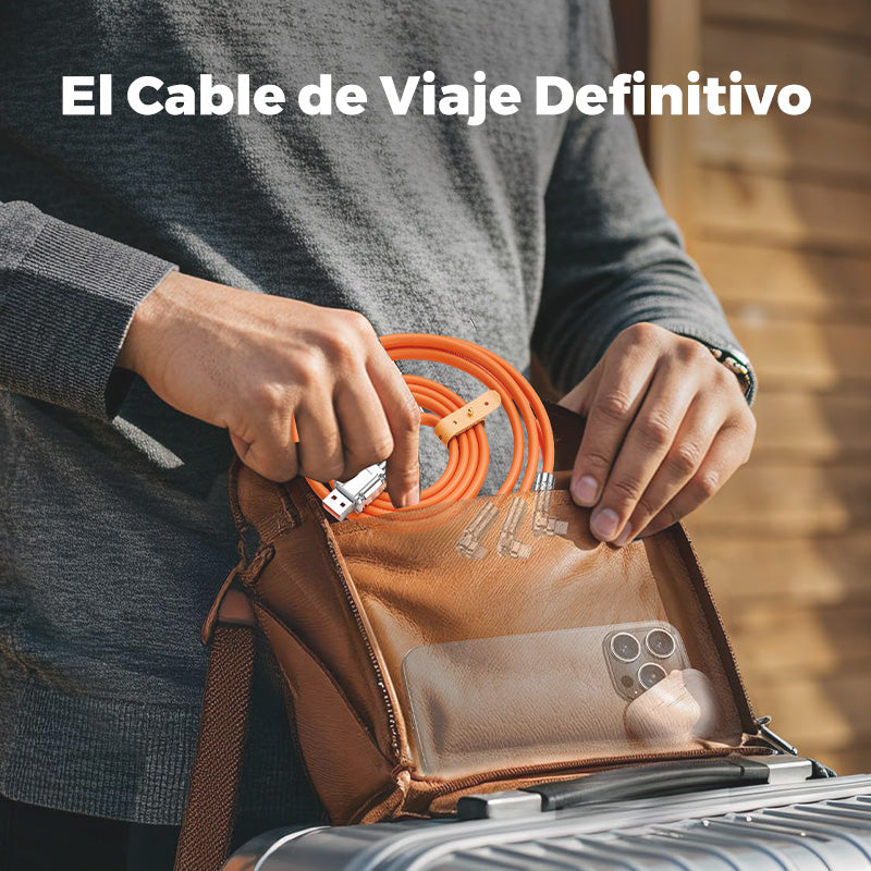 Cable de Carga Rápida 3 en 1 de 120 W con Giro de 180°
