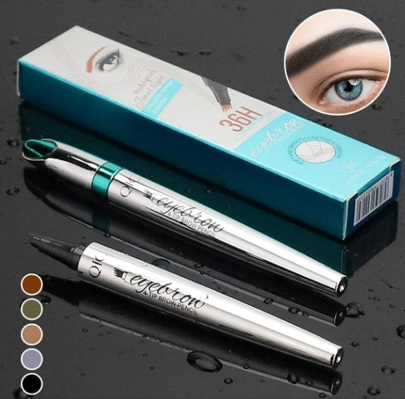💥COMPRA 1 RECIBE 1 GRATIS🎉Lápiz de cejas de alta calidad 3D impermeable microblading 4 punta de tenedor lápiz de tatuaje