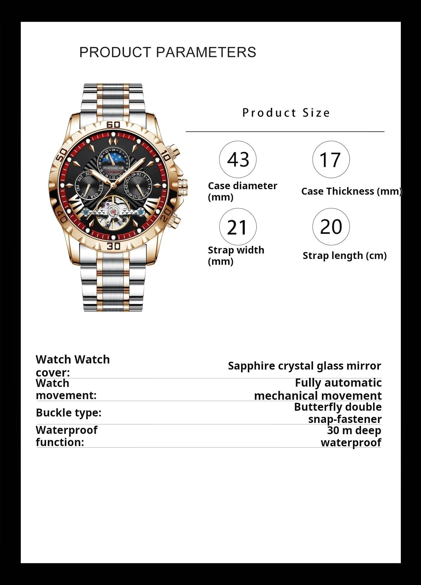 ⌚Relojes mecánicos automáticos suizos nuevos a prueba de agua