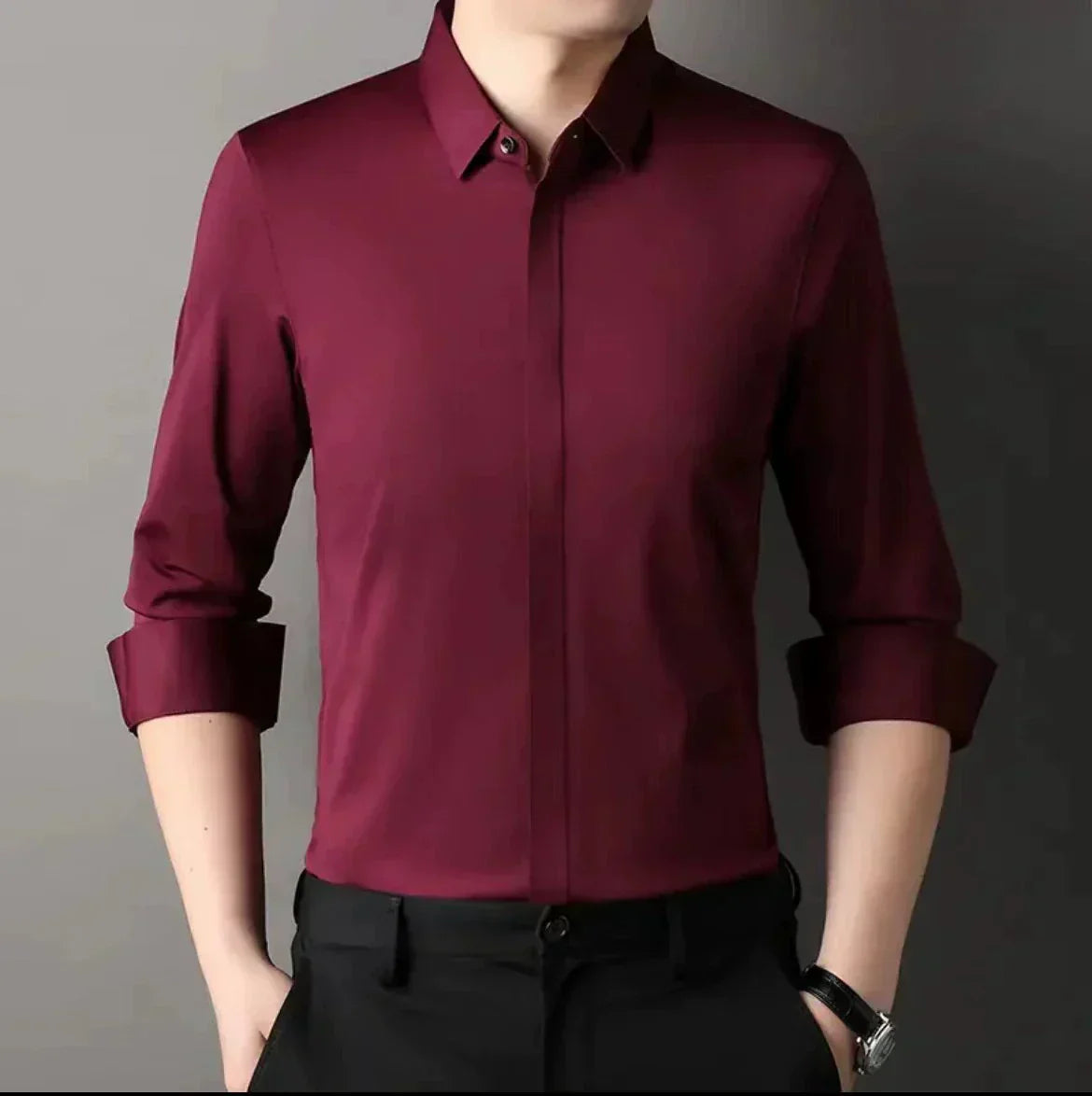 Camisa antiarrugas para hombre (OFERTA 2025)