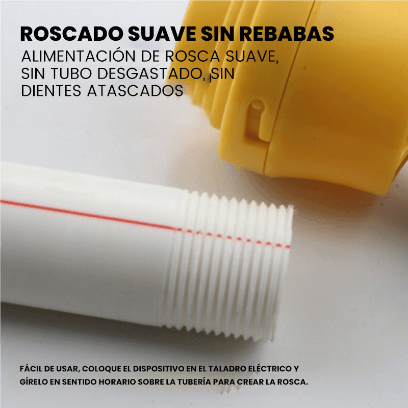 🌲Kit de roscado de tubos de PVC compatible con taladro eléctrico con varios tama