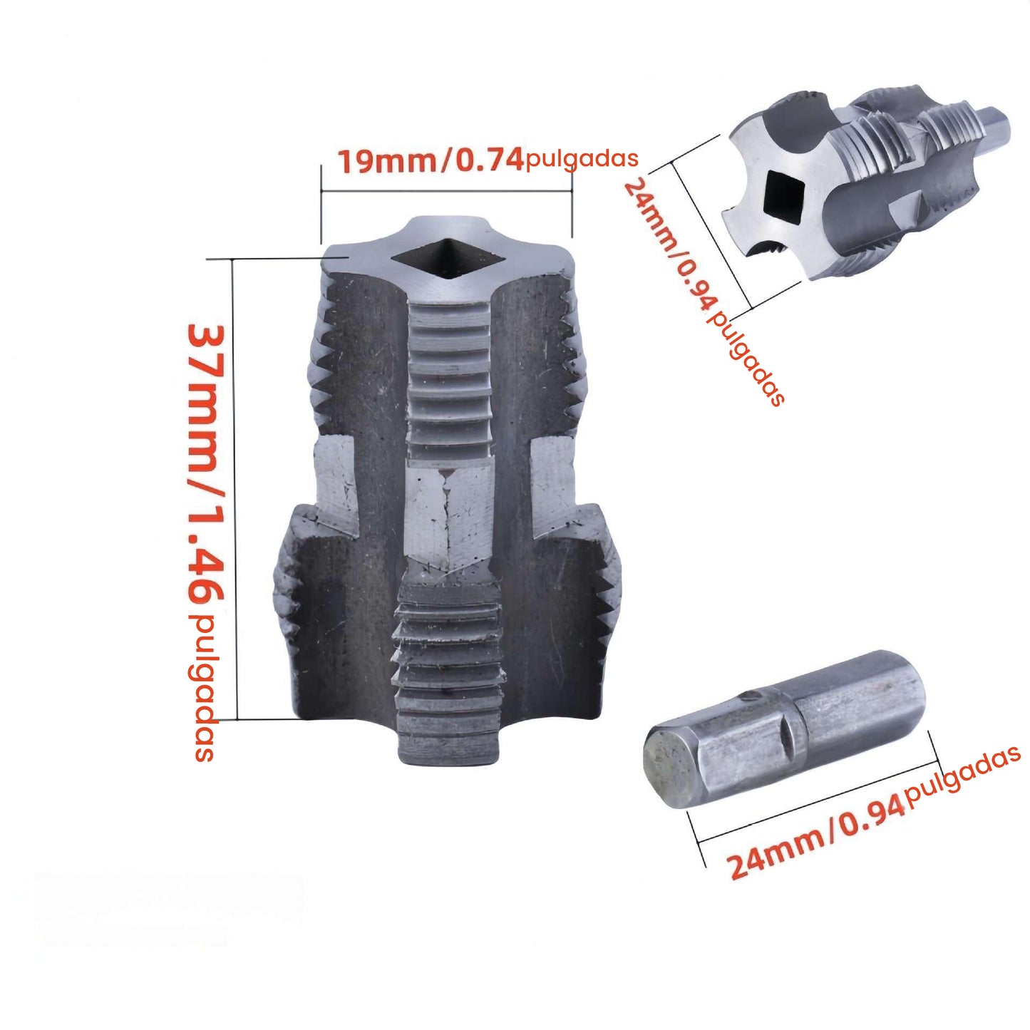 🌲Kit de roscado de tubos de PVC compatible con taladro eléctrico con varios tama