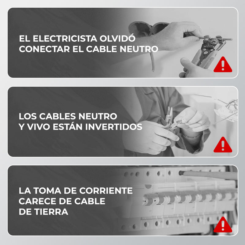 Probador de Enchufe con Pantalla LCD