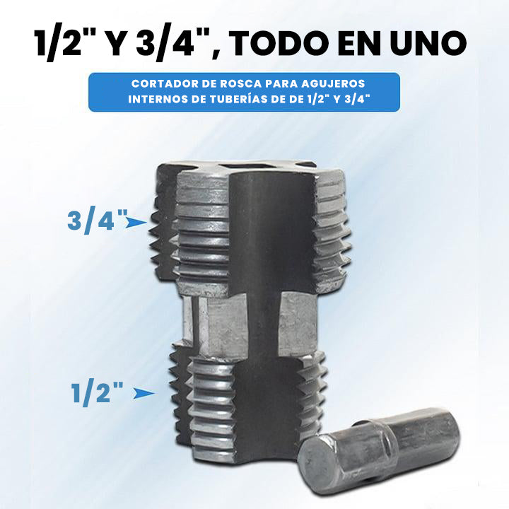 🌲Kit de roscado de tubos de PVC compatible con taladro eléctrico con varios tama