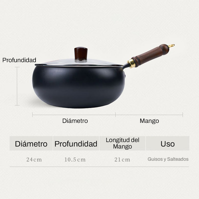 🔥Venta caliente 50% de descuento🔥en olla de hierro gruesa sin recubrimiento