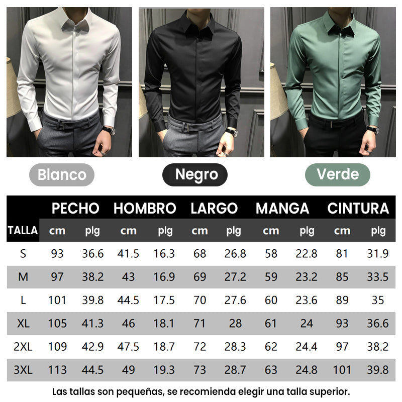 Camisa antiarrugas para hombre (OFERTA 2025)
