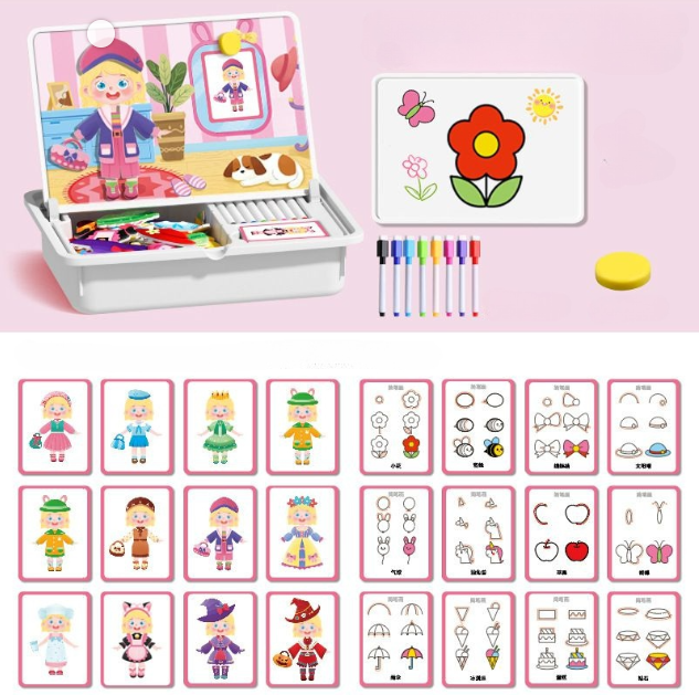 🎨 Puzzles Magnéticos de Vestir para Caras - Juego Educativo de Doble Cara para Niños, Ideal para Viajes y Aprendizaje Creativo ✨🧒