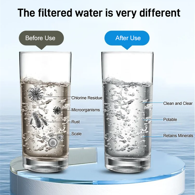 Para la salud de tu familia* Purificador de agua para grifo radiante con filtración de cinco capas