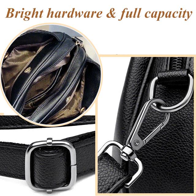 Women's genuine leather tote bag with large capacity
