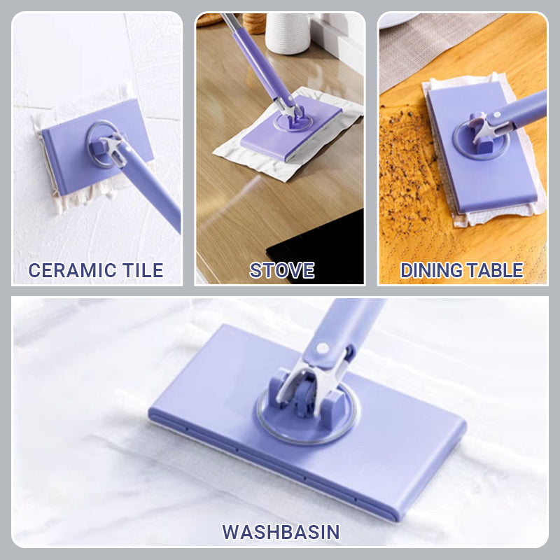 👍Toallitas húmedas automáticas, mopa limpiadora【multiusos para dormitorio, baño y cocina】- no ensucia las manos, muy conveniente