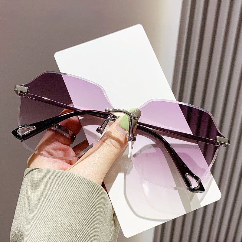 Gafas de sol polarizadas sin montura con protección UV a la moda