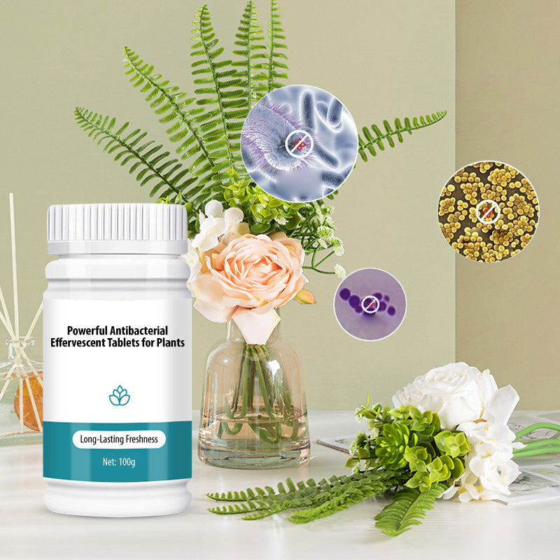 Potentes comprimidos efervescentes antibacterianos para flores