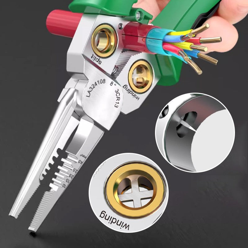 🔥Tijeras pelacables multifuncionales 8 en 1 con prueba eléctrica