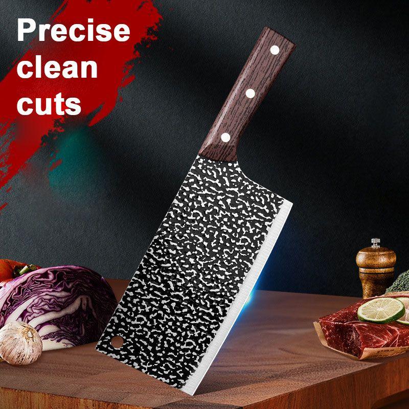 Cuchillo de cocina forjado, afilado y duradero