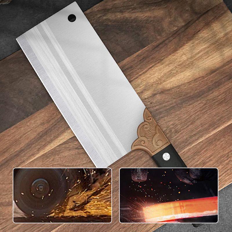 Cuchillo de cocina forjado, afilado y duradero