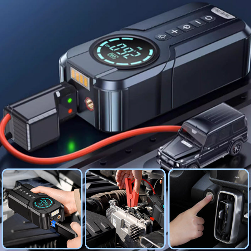 Máquina todo-en-uno de arranque de emergencia eléctrico de automóvil bomba de aire