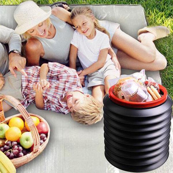 Caja de bolsas de basura plegable para coche