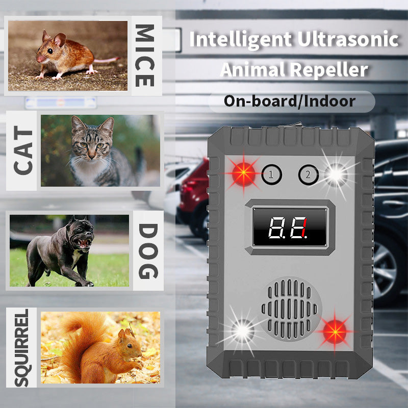 Nueva actualización: juego de repelente de ratones ultrasónico de alta potencia para el automóvil y el hogar