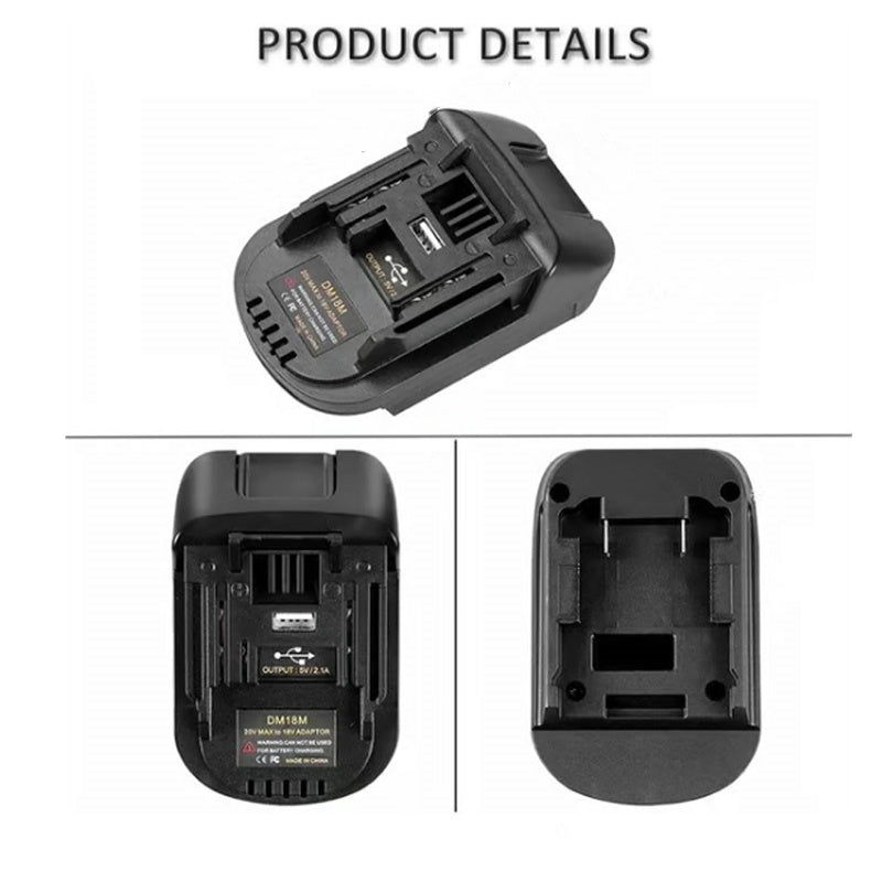 🔋 Adaptador para Batería de Litio 18V - Compatible con Herramientas de Múltiples Marcas, Mayor Autonomía y Ligero 🛠️📦
