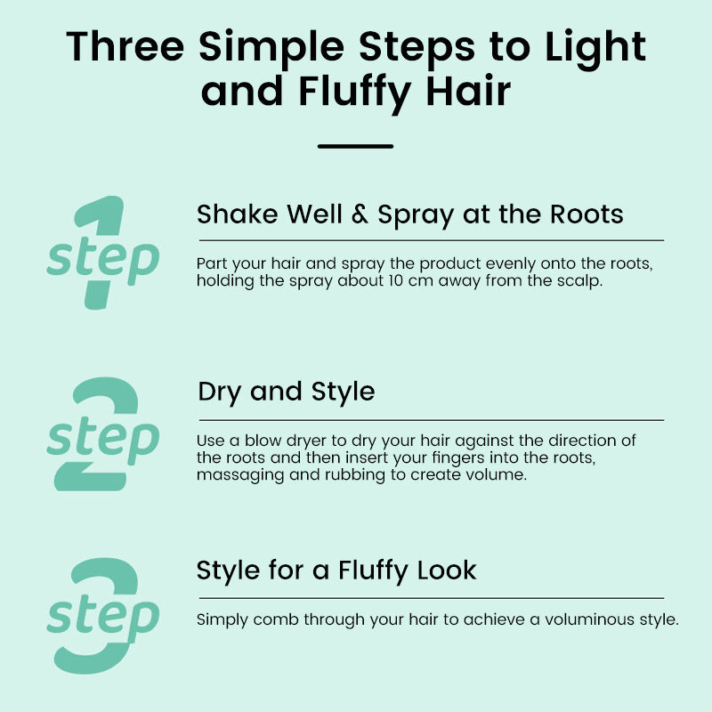 100ml Spray voluminizador del cabello, Aumento instantáneo del volumen