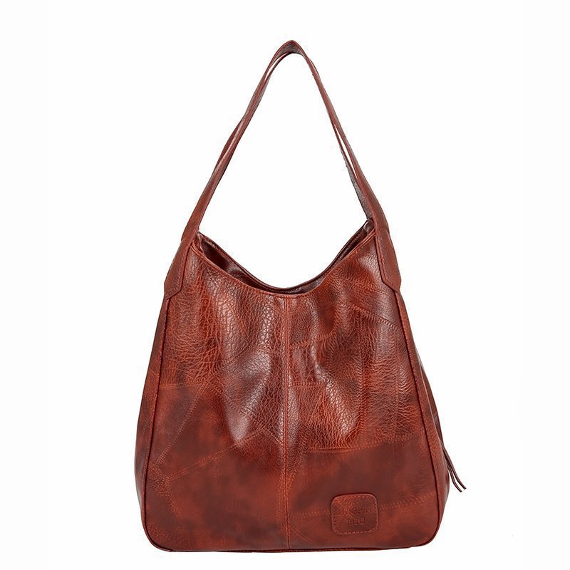 Winter limited🌸 time sale💕 retro style soft leather large capacity ladies shoulder bag