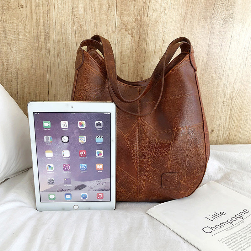 Winter limited🌸 time sale💕 retro style soft leather large capacity ladies shoulder bag