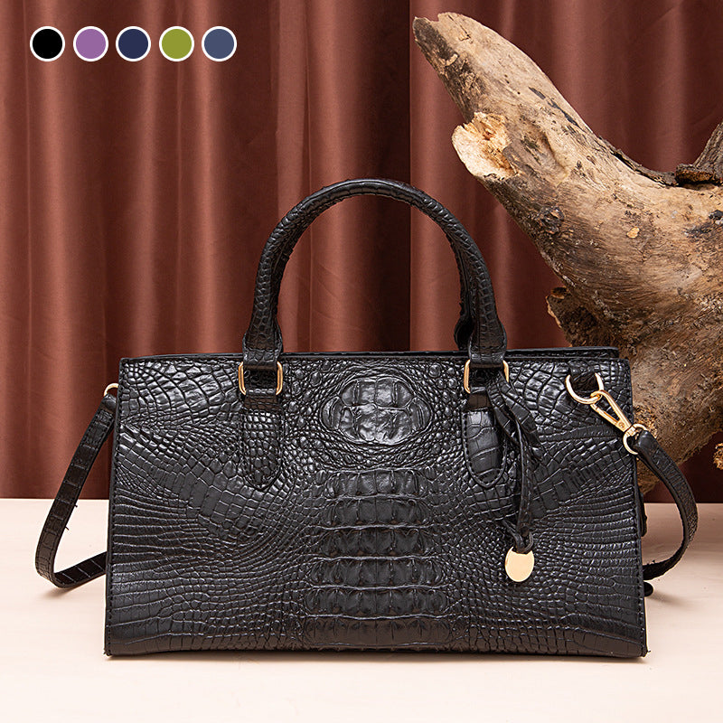 Women's Crocodile Embossed Long Handbag