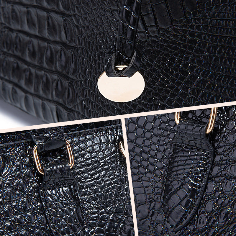 Women's Crocodile Embossed Long Handbag