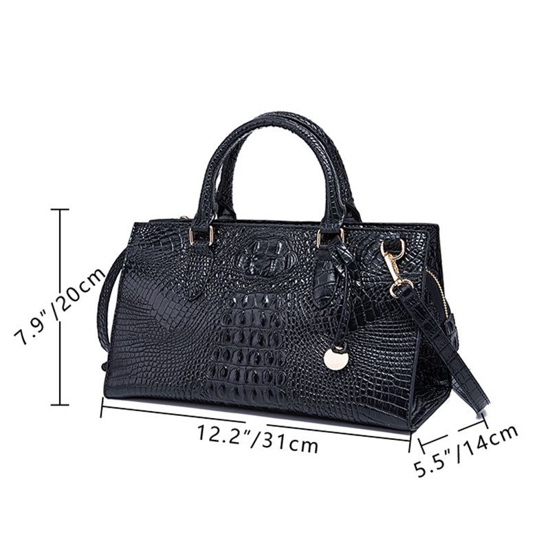 Women's Crocodile Embossed Long Handbag
