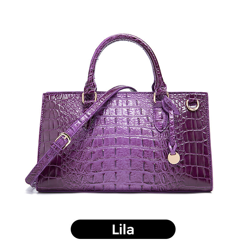 Women's Crocodile Embossed Long Handbag