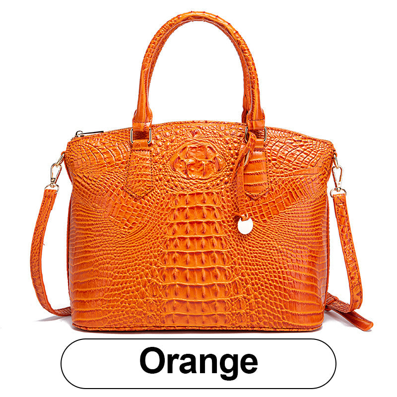 ladies handbag with crocodile embossing
