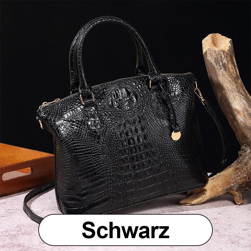 ladies handbag with crocodile embossing