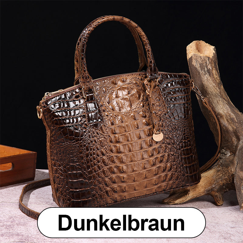 ladies handbag with crocodile embossing