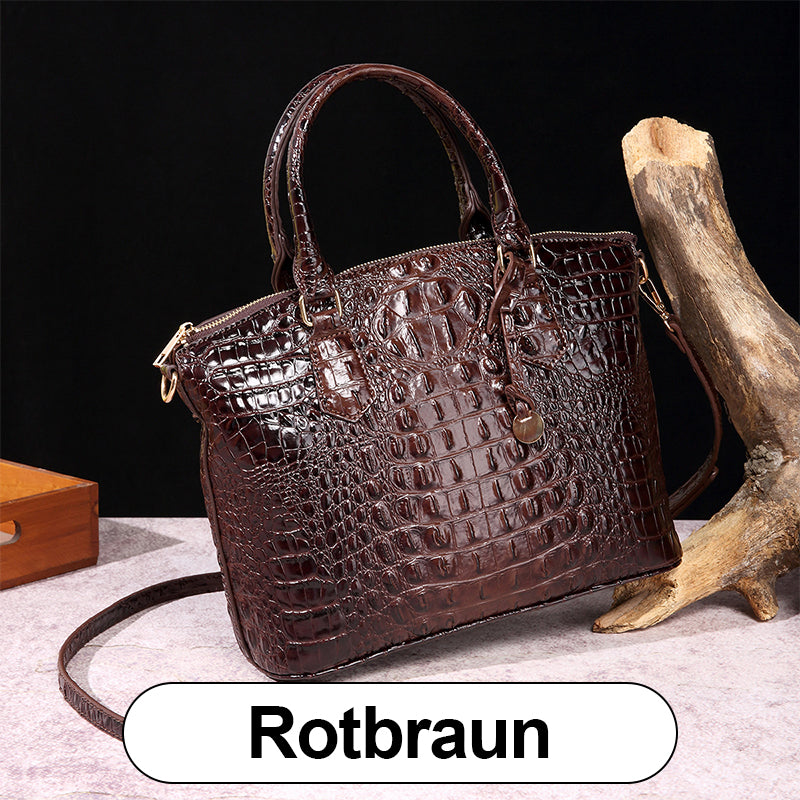 ladies handbag with crocodile embossing