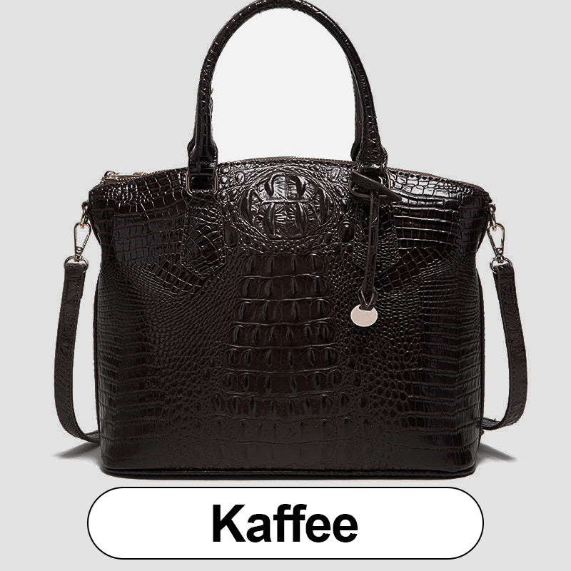 ladies handbag with crocodile embossing