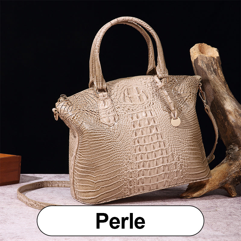 ladies handbag with crocodile embossing