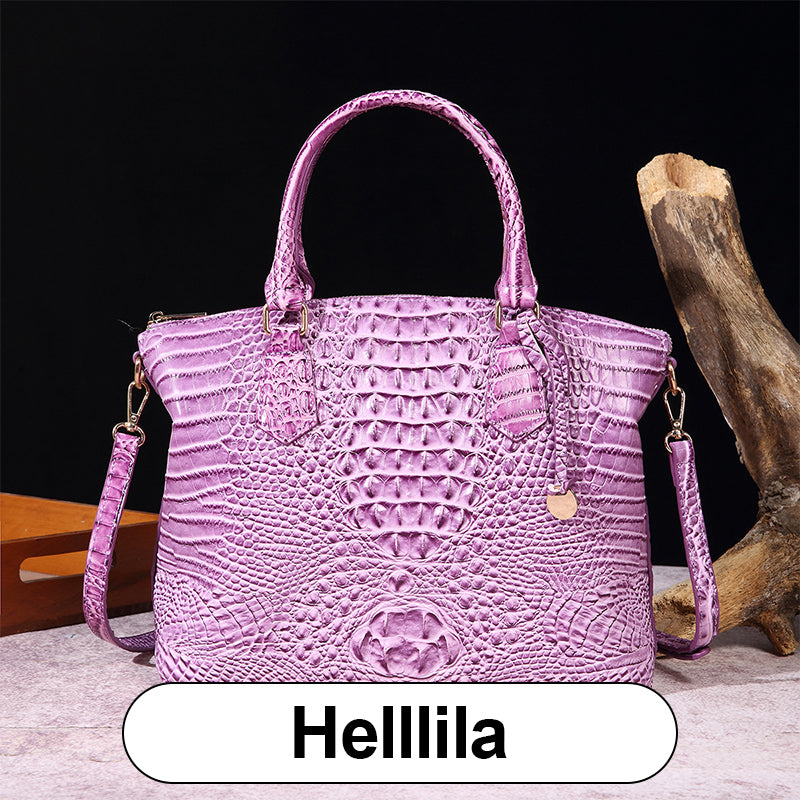 ladies handbag with crocodile embossing