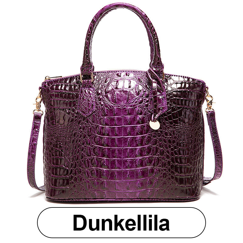 ladies handbag with crocodile embossing