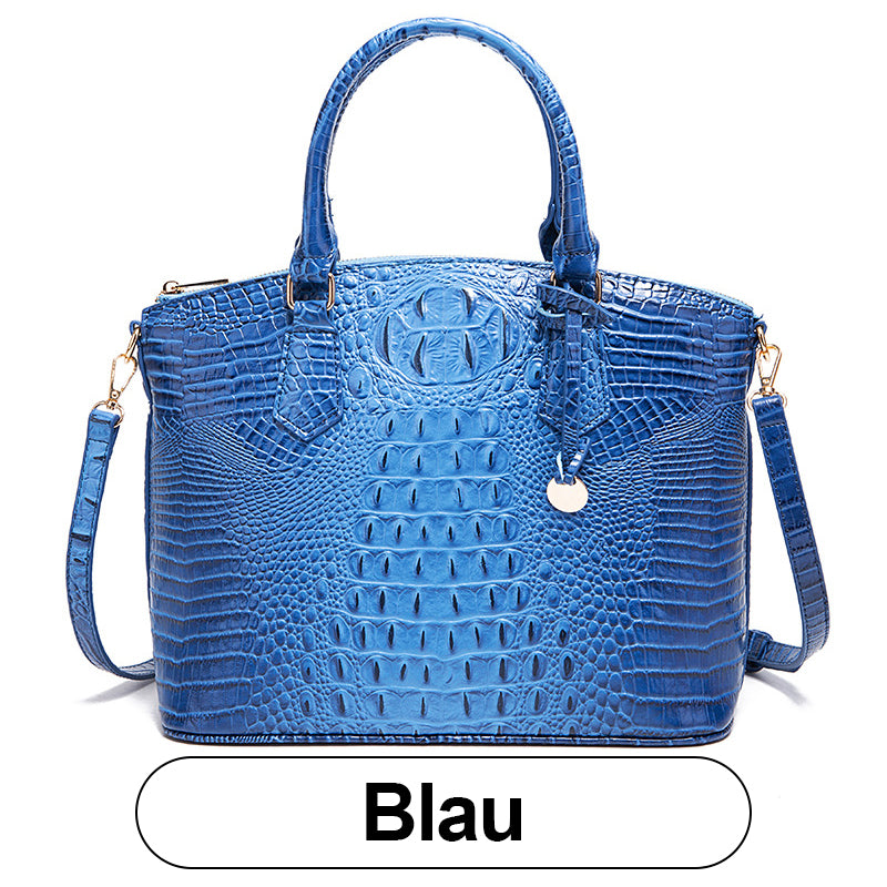 ladies handbag with crocodile embossing