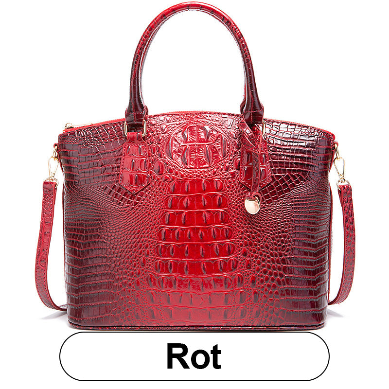 ladies handbag with crocodile embossing