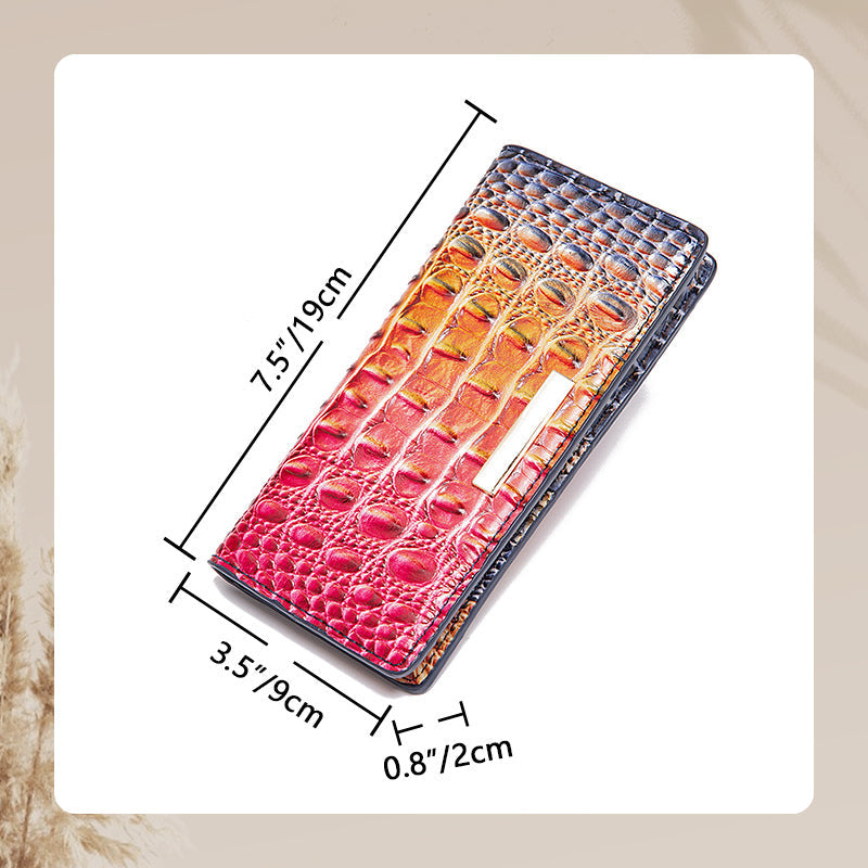 wallet with crocodile pattern