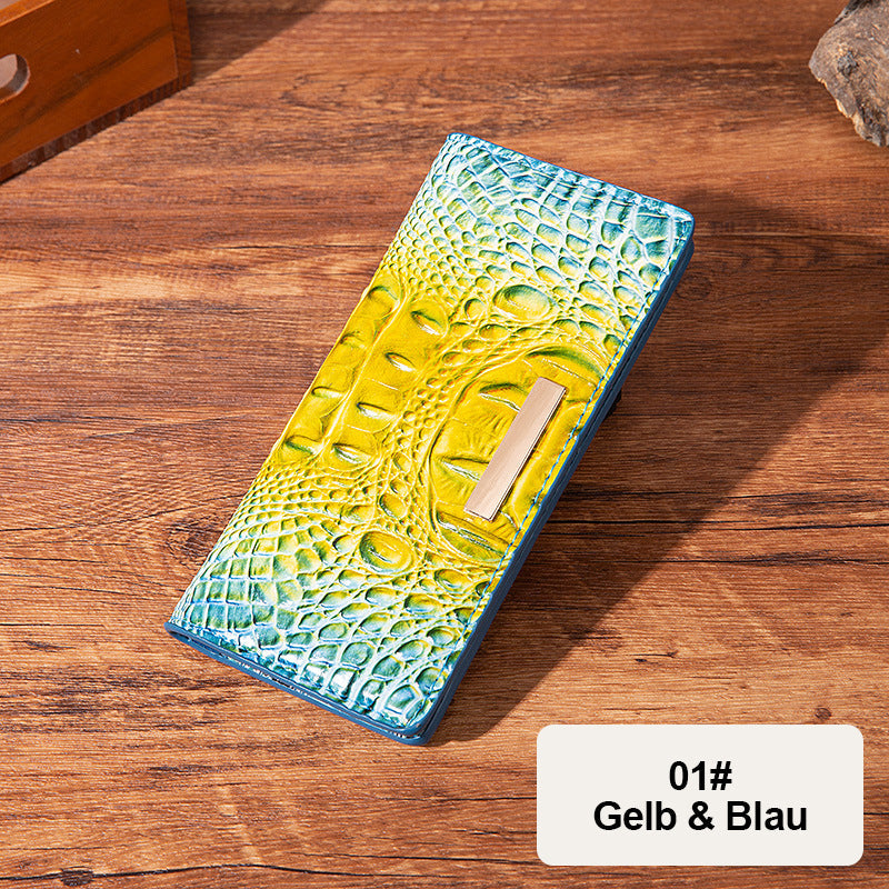 wallet with crocodile pattern