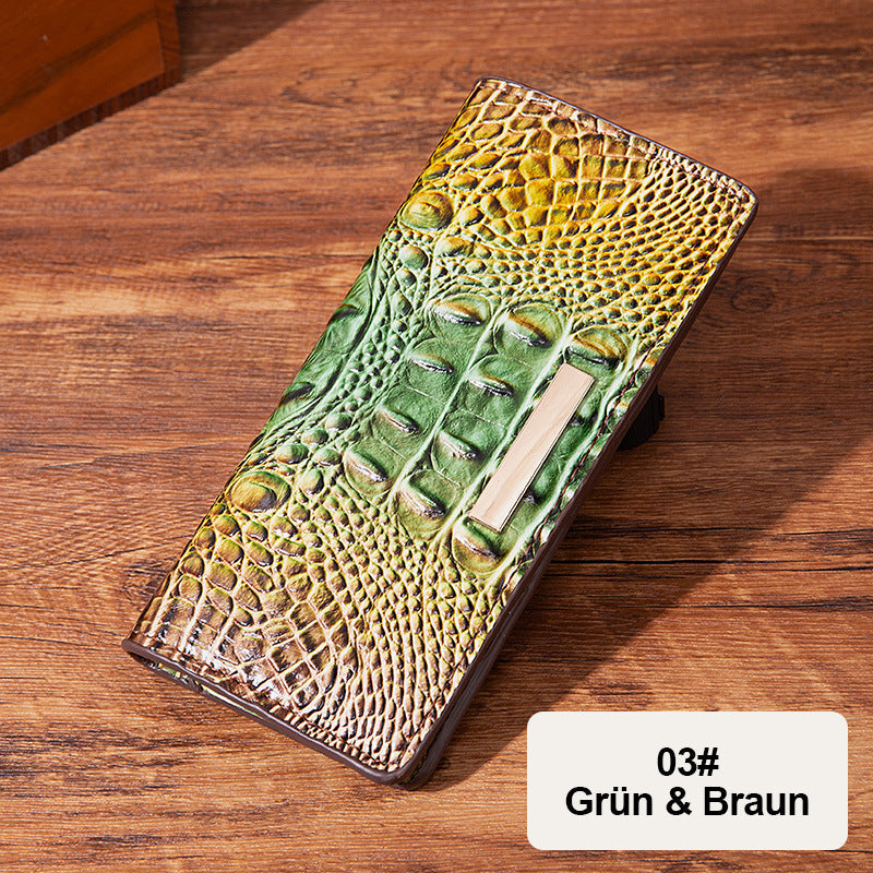 wallet with crocodile pattern