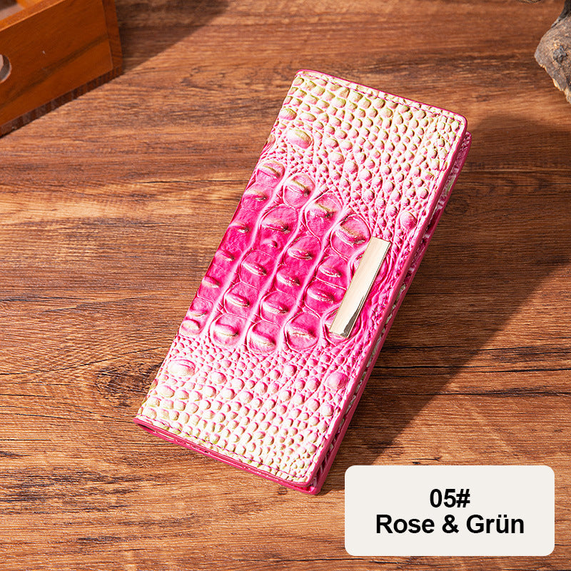wallet with crocodile pattern
