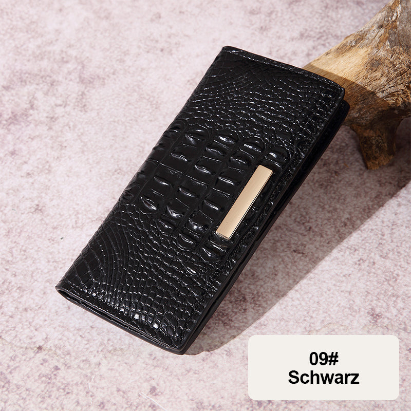 wallet with crocodile pattern