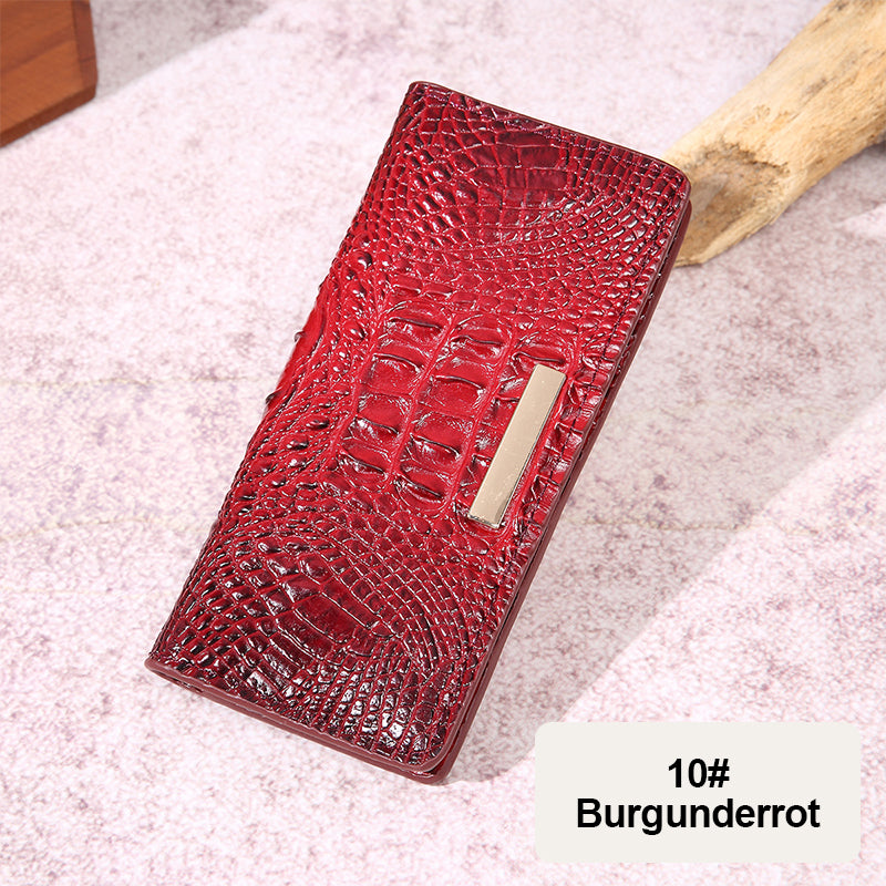wallet with crocodile pattern